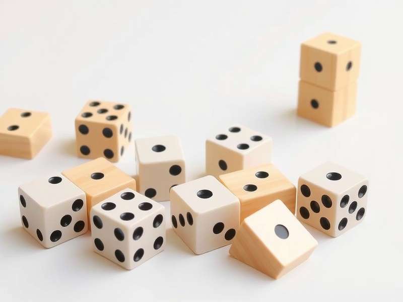 A set of five dice showing a Yahtzee roll on a Canadian flag background