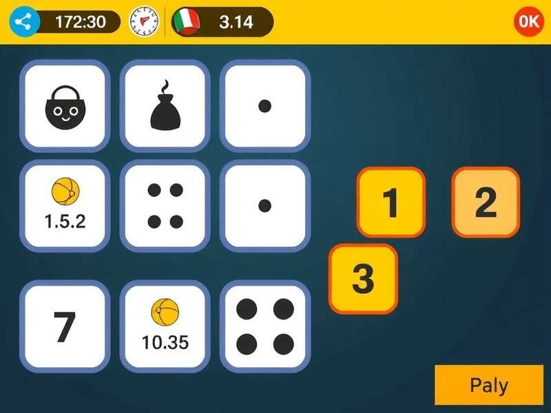 Five dice showing a Yahtzee combination on a wooden table