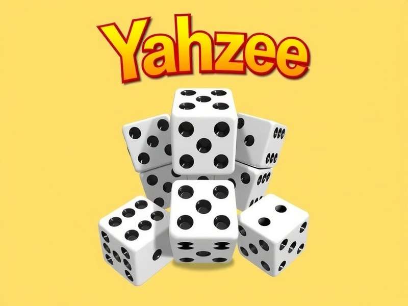 Three sets of five dice showing various combinations on a wooden table