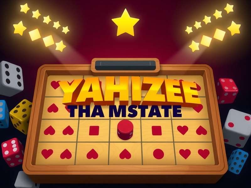 Premium Yahtzee dice and scorecard on a velvet background