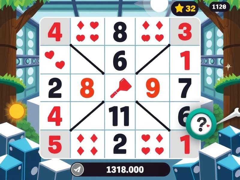 Yahtzee dice game setup with five dice and scorecard