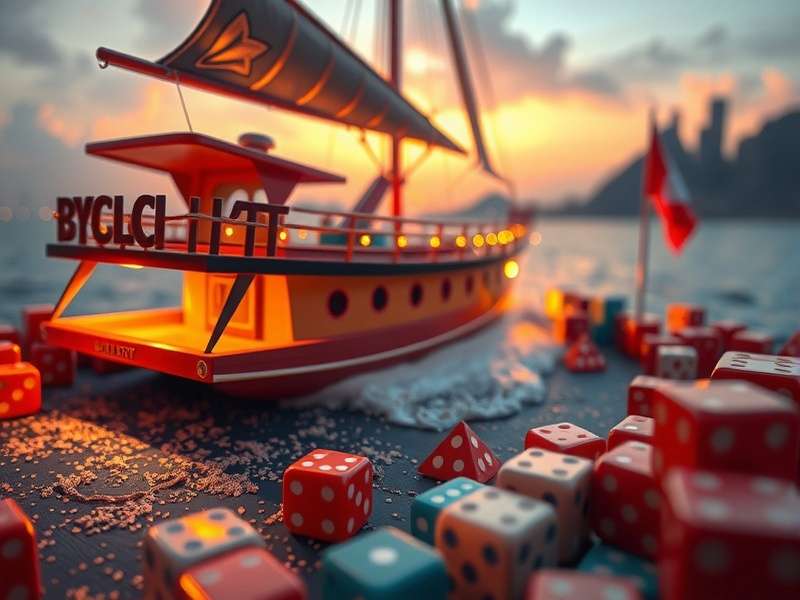 Five dice showing a Yahtzee (all the same number) on a wooden table