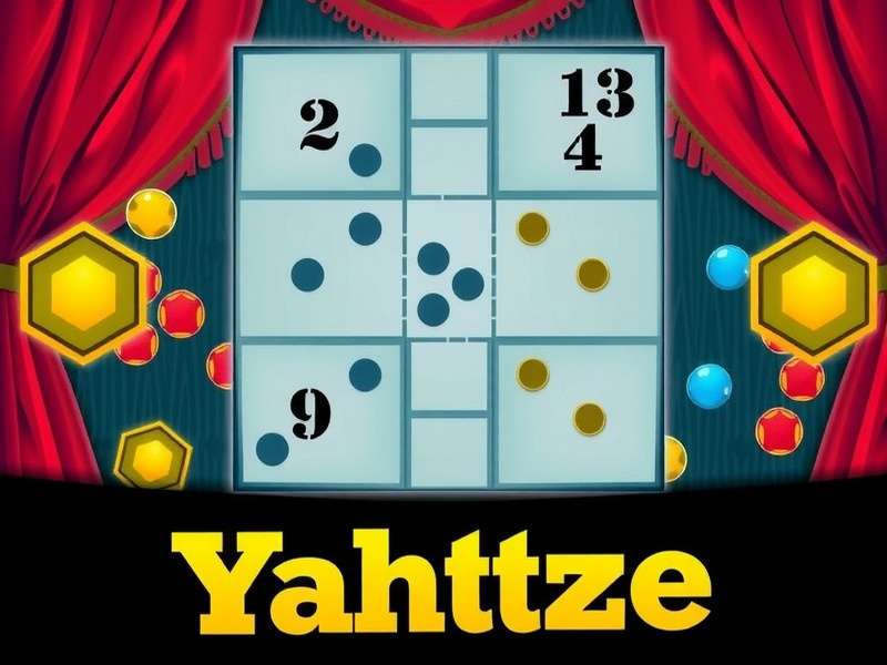 Five dice showing a Yahtzee roll of all sixes