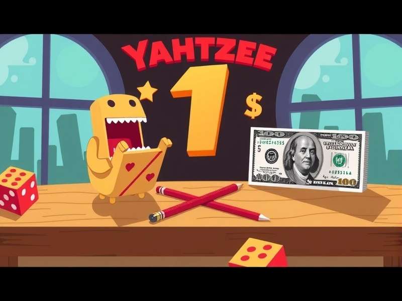 Close-up of a handwritten Yahtzee scorecard with strategic notations