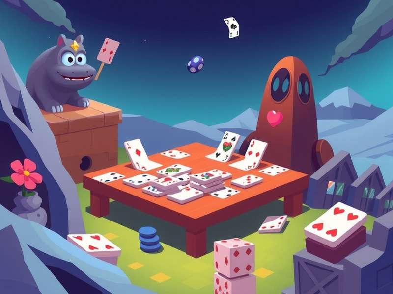 Five dice showing a Yahtzee (all fives) on a wooden table with scorecard