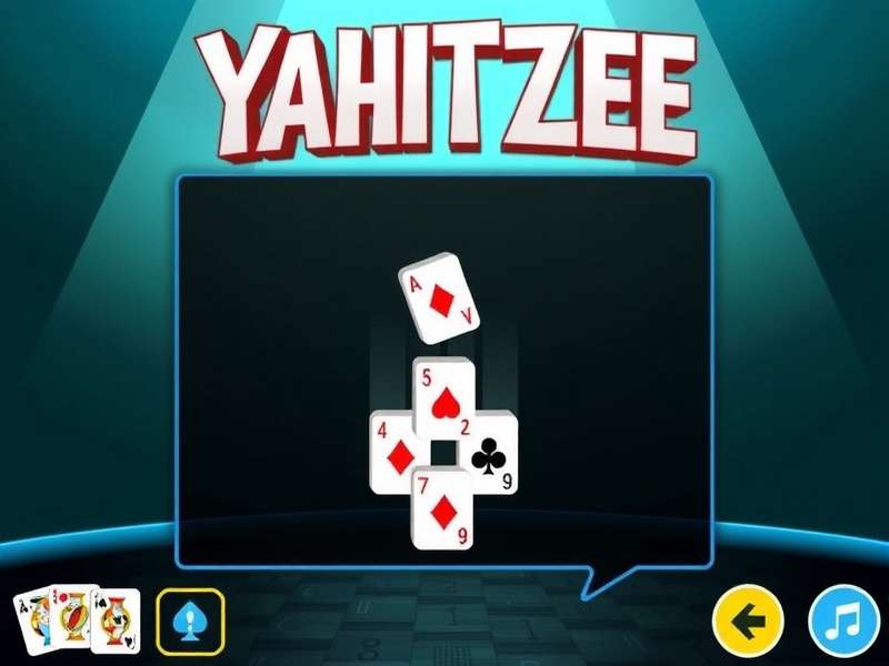 Vintage Yahtzee game set from the 1950s with wooden dice and scoresheets