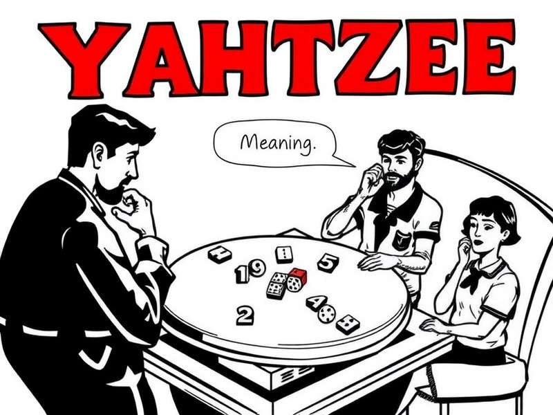 Close-up of five dice showing a Yahtzee roll of all sixes on a wooden table