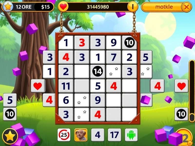 Five dice showing a Yahtzee combination on a wooden table