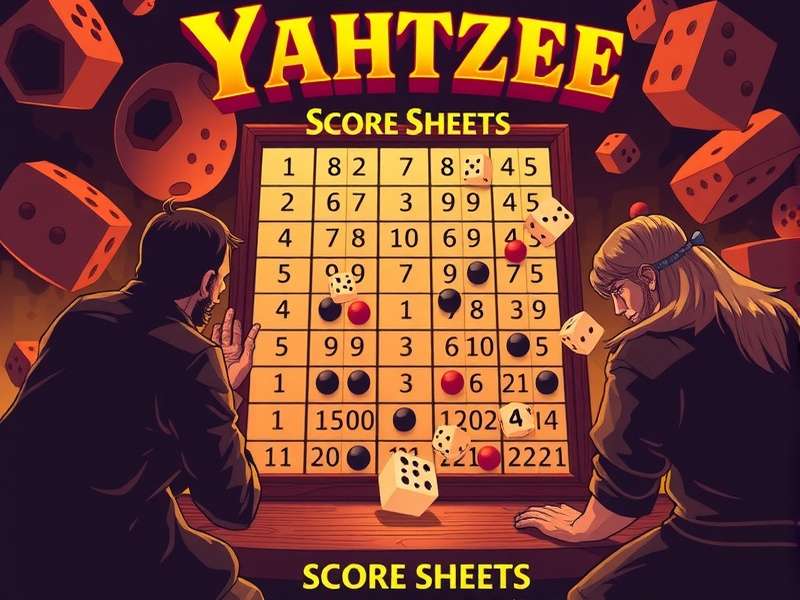 A detailed Yahtzee score sheet with strategic notations