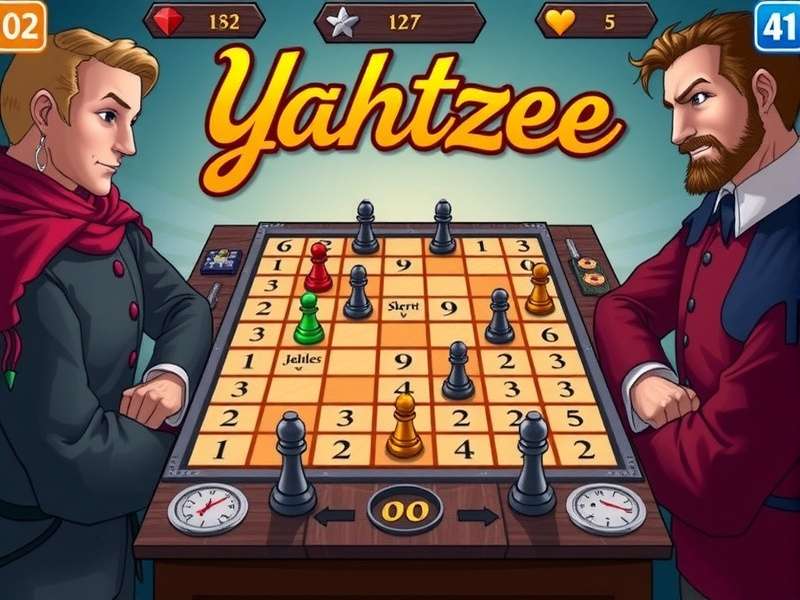 Yahtzee Strategy Infographic showing dice probabilities and scoring decisions