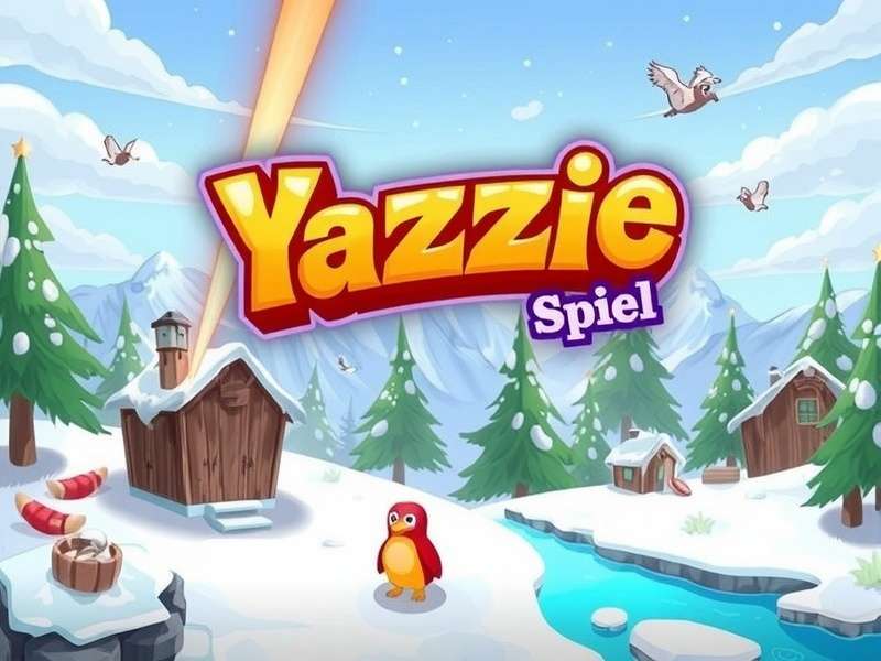 Five Yahtzee dice and a classic score card spread on a wooden table, showcasing the essential equipment for Yazzie Spiel Kostenlos.
