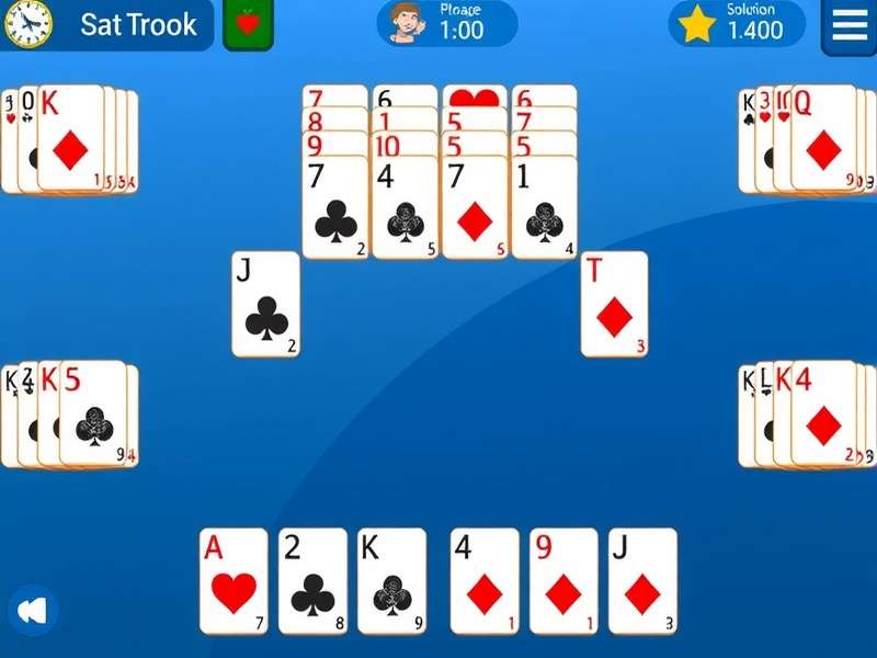 Free Solitaire Yahtzee – solo dice game setup with scorecard and dice