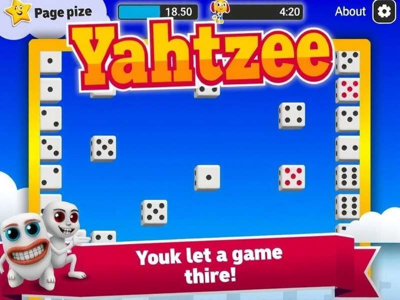 Yahtzee dice and scorecard setup for online play
