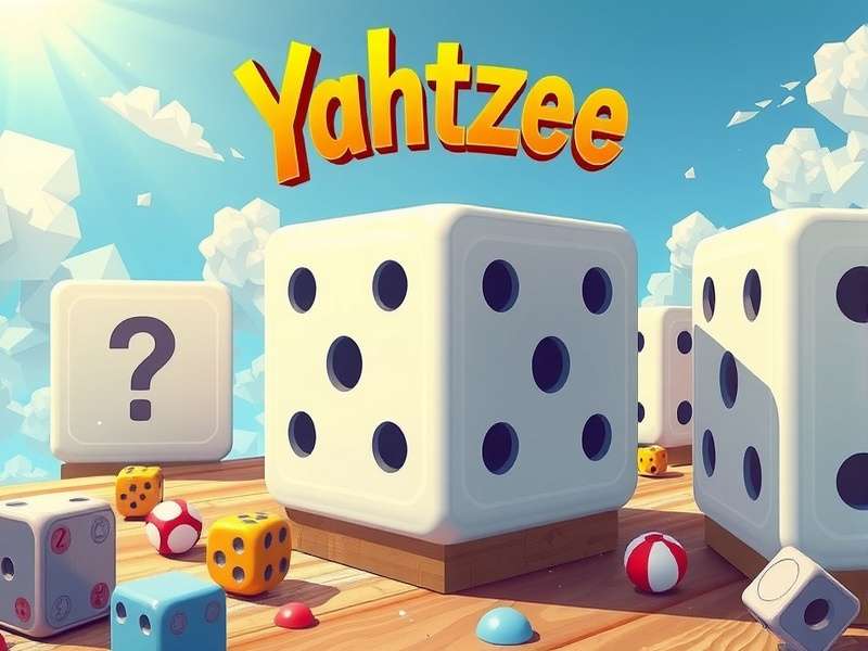 Game Of Yahtzee premium dice set and scorecard