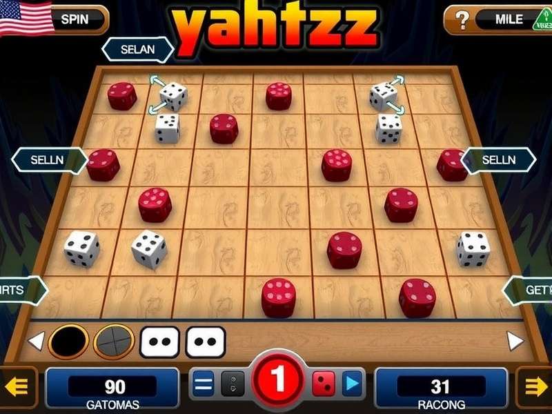 Gamepoint Yahtzee: digital dice game interface with scorecard and strategy overlay