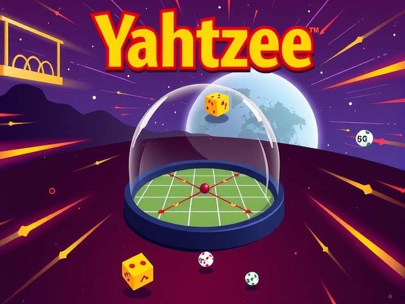 Internet Yahtzee - Digital dice game interface showing five dice and scorecard