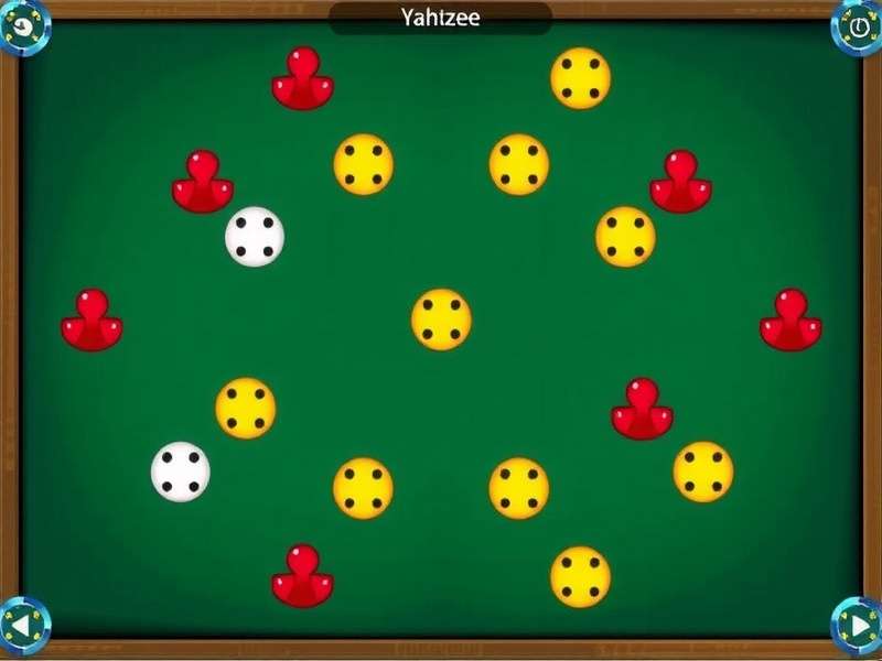 Yahtzee Free Online Io – digital dice game interface with five dice and scorecard