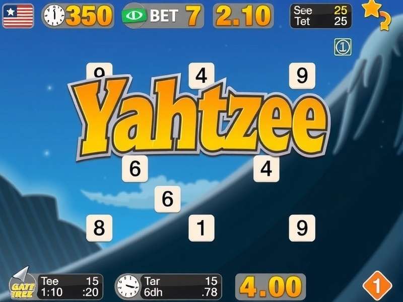 Yahtzee Free – classic dice game setup with five dice and scorecard