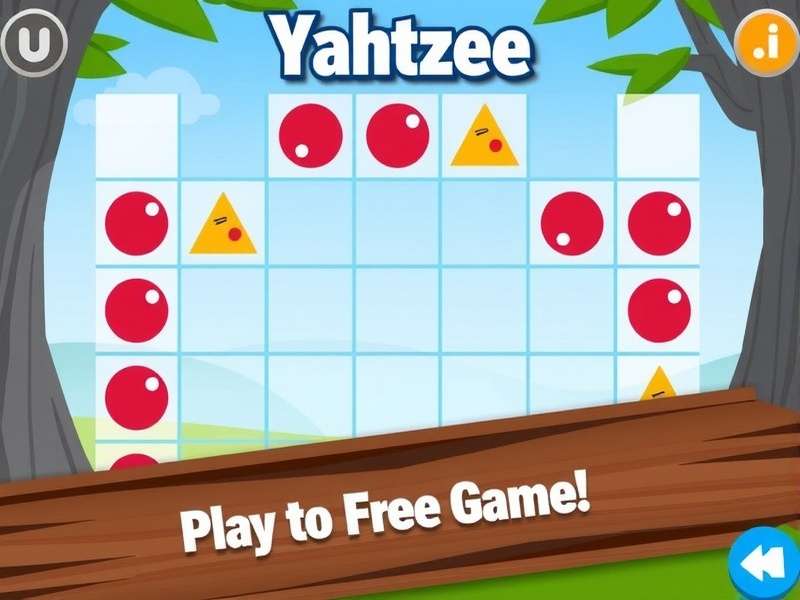 A close-up of colorful Yahtzee dice on a scorecard, ready for a free online game